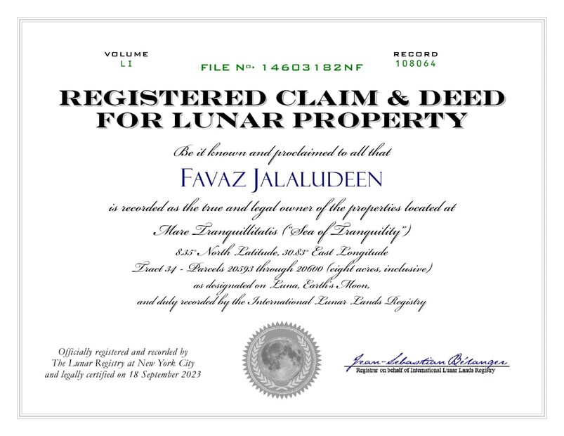 ഒരുപക്ഷേ, ലോകത്തു തന്നെ ആദ്യമായാവും ഒരു സിനിമാ ടീമിന് വേണ്ടി ഒരാൾ ചന്ദ്രനിൽ സ്ഥലം വാങ്ങുന്നത്. ടോം ക്രൂസ്, ഷാരൂഖ് ഖാൻ, സുശാന്ത് സിങ് രാജ്പുട് തുടങ്ങി ഹോളിവുഡിലെയും ബോളിവുഡിലെയും ഒട്ടനവധി താരങ്ങളും, ജോർജ് ഡബ്ലിയു ബുഷ് തുടങ്ങി ധാരാളം പ്രശസ്തരും മുൻപ് ചന്ദ്രനിൽ സ്വന്തമായി സ്ഥലം വാങ്ങിയവരാണ് ഒരുപക്ഷേ, ലോകത്തു തന്നെ ആദ്യമായാവും ഒരു സിനിമാ ടീമിന് വേണ്ടി ഒരാൾ ചന്ദ്രനിൽ സ്ഥലം വാങ്ങുന്നത്. ടോം ക്രൂസ്, ഷാരൂഖ് ഖാൻ, സുശാന്ത് സിങ് രാജ്പുട് തുടങ്ങി ഹോളിവുഡിലെയും ബോളിവുഡിലെയും ഒട്ടനവധി താരങ്ങളും, ജോർജ് ഡബ്ലിയു ബുഷ് തുടങ്ങി ധാരാളം പ്രശസ്തരും മുൻപ് ചന്ദ്രനിൽ സ്വന്തമായി സ്ഥലം വാങ്ങിയവരാണ്