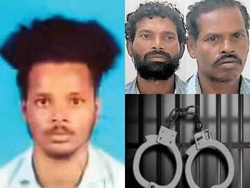 കൊല്ലപ്പെട്ട സജിത്ത് (ഇടത്), അറസ്റ്റിലായ പ്രവീണും പാപ്പയ്യനും