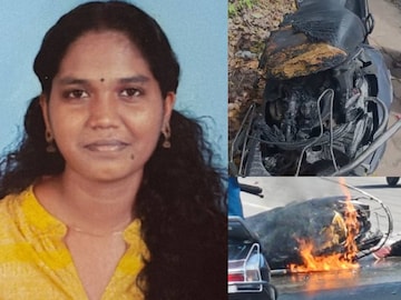 അഞ്ജന, അപകടത്തിൽപെട്ട സ്കൂട്ടർ‌