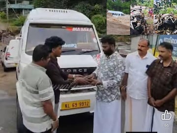 വാഹനത്തിന്റെ താക്കോല്‍ റെജിമോന്‍ ഏറ്റുവാങ്ങുന്നു