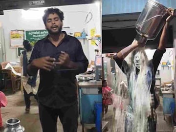 യുവക്ഷീര കർഷകൻ വിഷ്ണുവിന്റെ പ്രതിഷേധം യുവക്ഷീര കർഷകൻ വിഷ്ണുവിന്റെ പ്രതിഷേധം