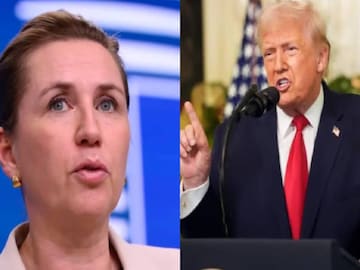 ഡെൻമാർക്ക് പ്രധാനമന്ത്രി മെറ്റെ ഫ്രെഡറിക്സനും യുഎസ് പ്രസിഡൻ്റ് ഡൊണാൾഡ് ട്രംപും